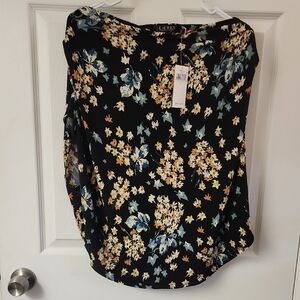 Ralph Lauren Black and Yellow Floral Top